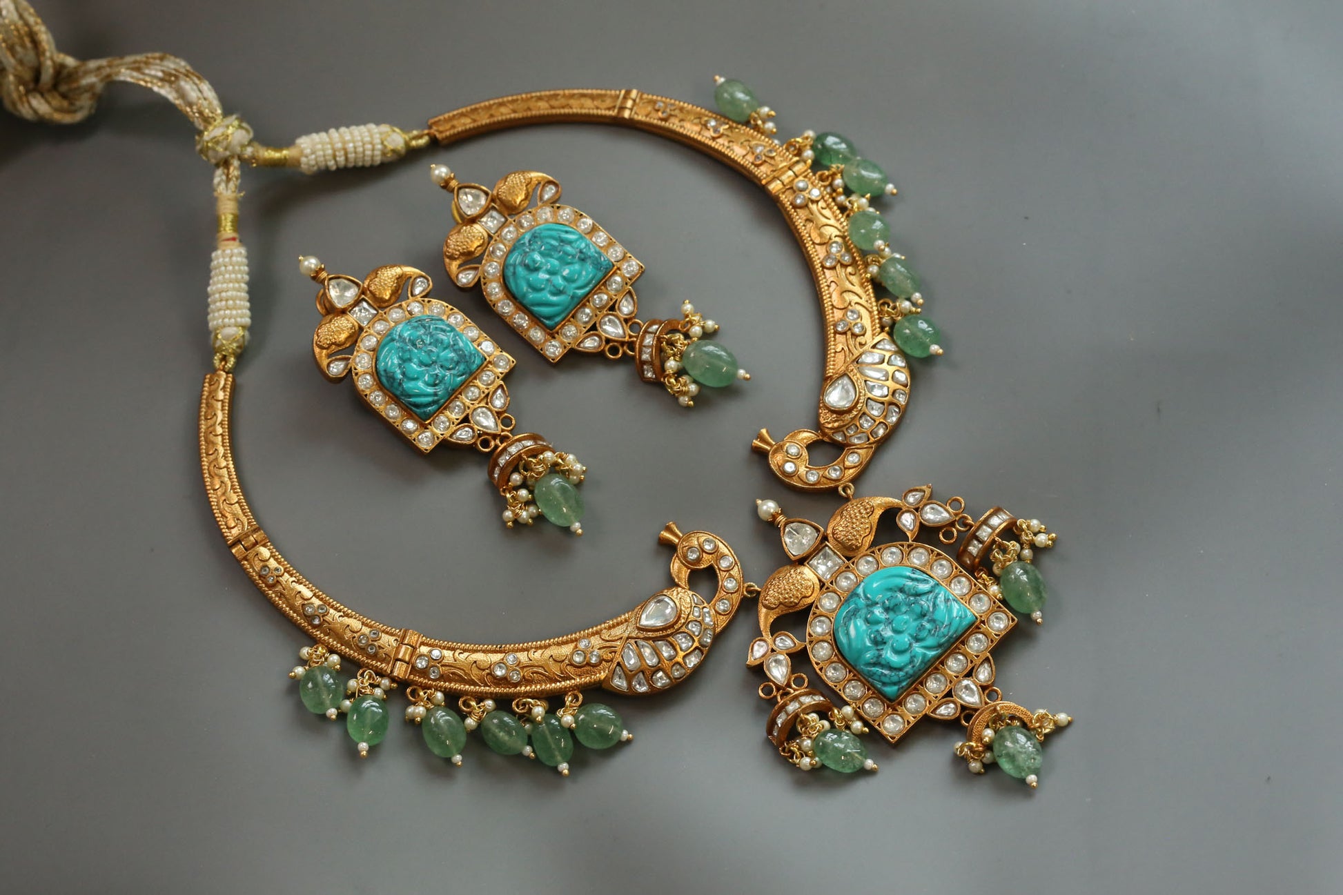 Amrapaali Hasli Necklace Set - Turquoise
