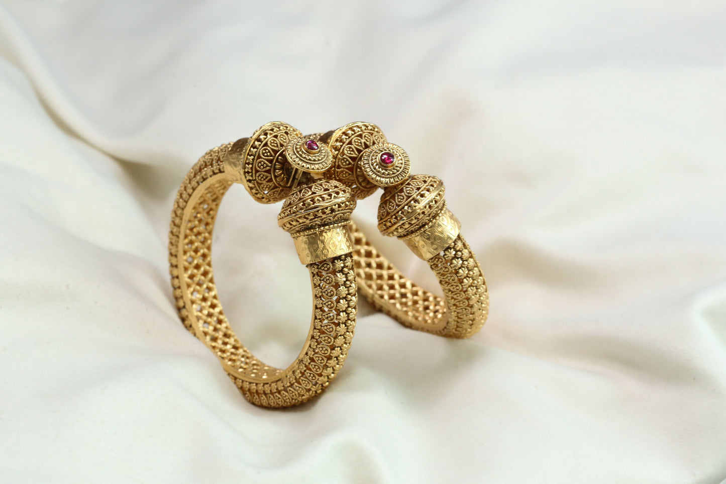 Gold Plated Pacheli Bangles (Openable 2.4)