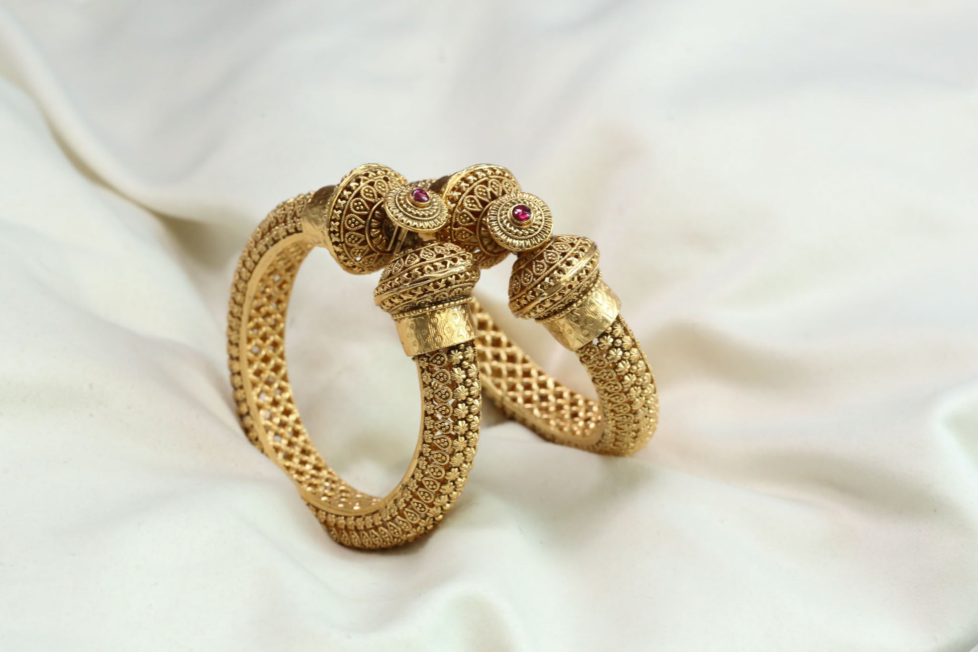 Gold Plated Pacheli Bangles (Openable 2.4)