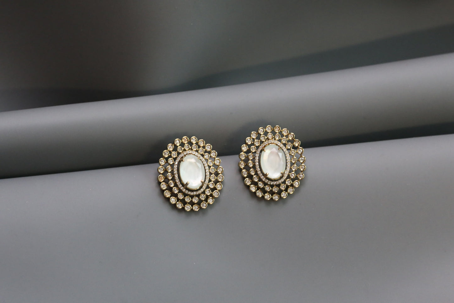 Sugar Stone Studs - Moonstone