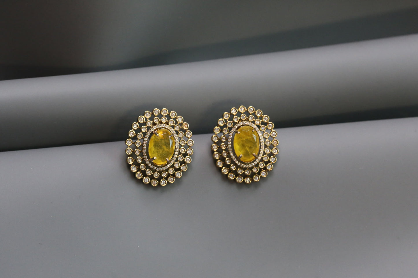 Sugar Stone Studs - Yellow