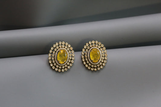Sugar Stone Studs - Yellow