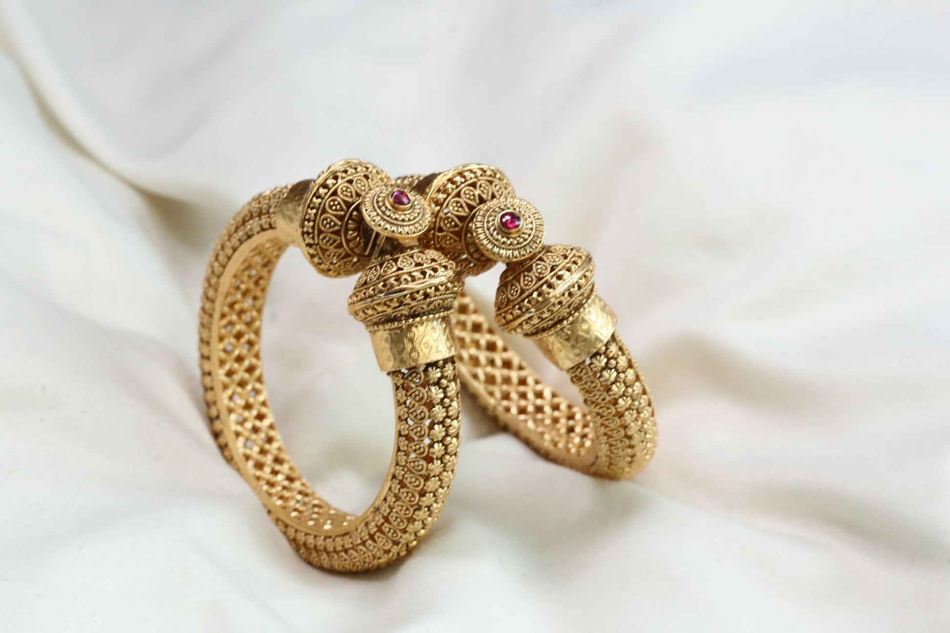 Gold Plated Pacheli Bangles (Openable 2.4)