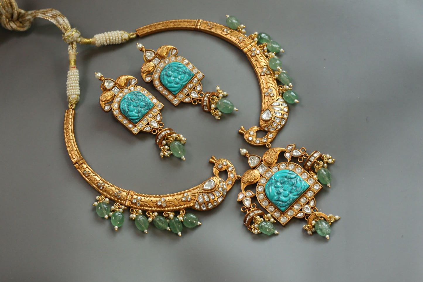 Amrapaali Hasli Necklace Set - Turquoise