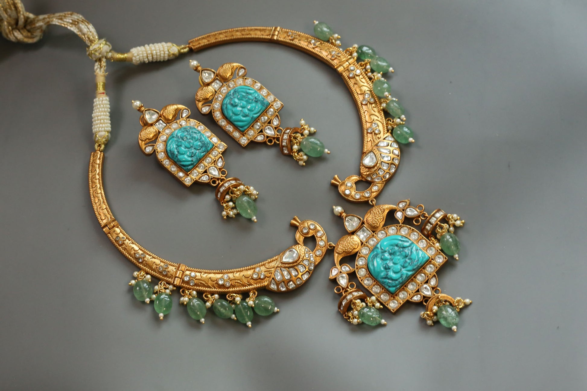 Amrapaali Hasli Necklace Set - Turquoise
