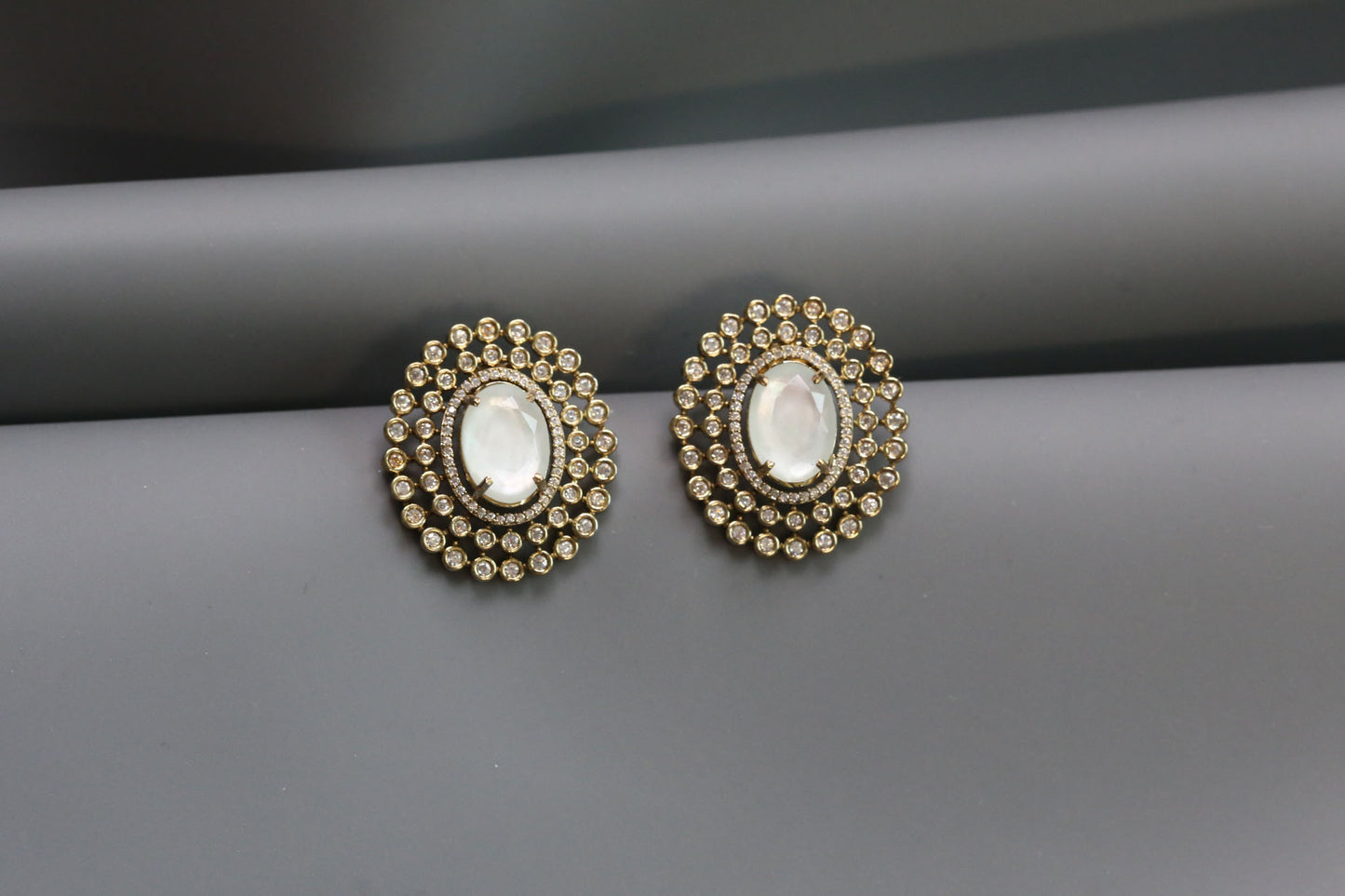 Sugar Stone Studs - Moonstone
