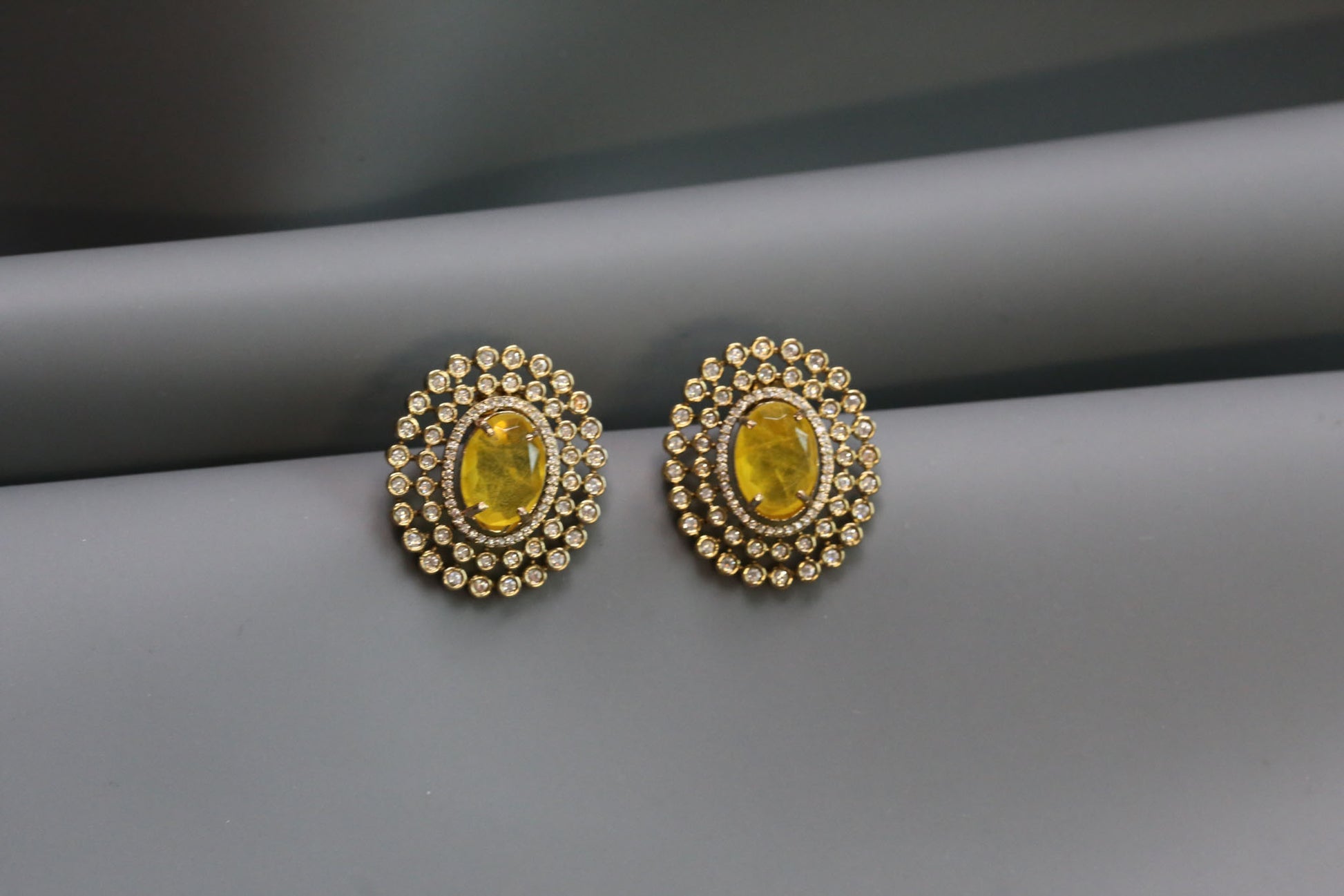 Sugar Stone Studs - Yellow