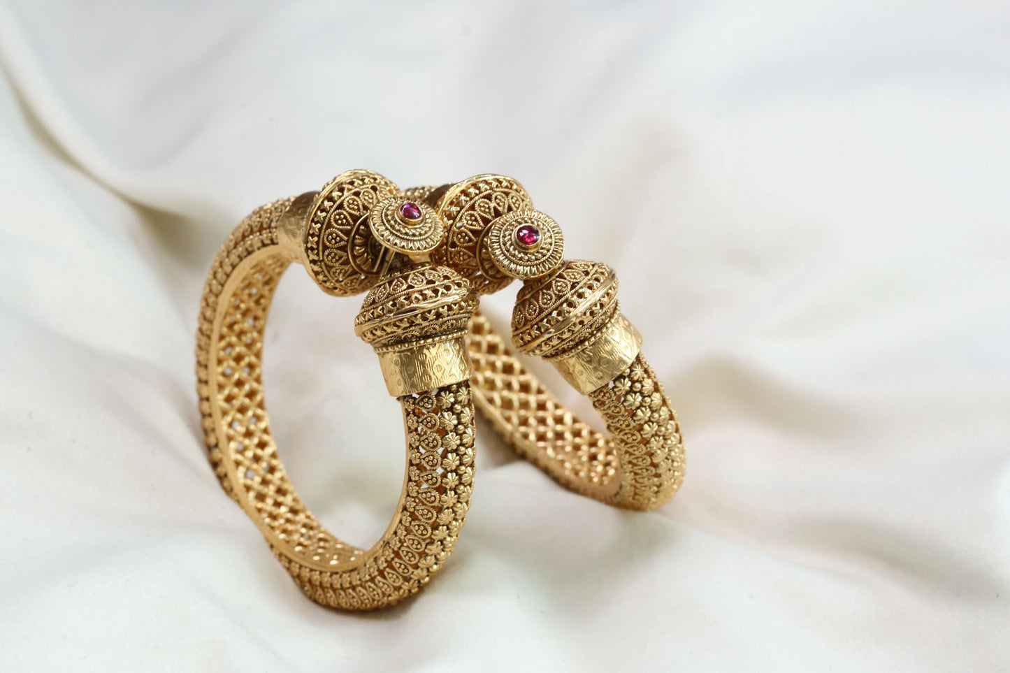 Gold Plated Pacheli Bangles (Openable 2.4)