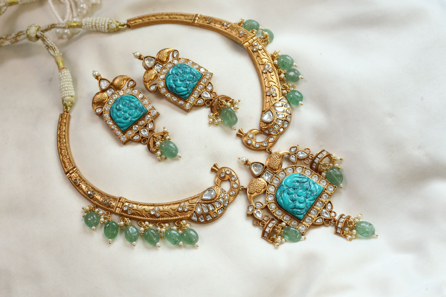Amrapaali Hasli Necklace Set - Turquoise