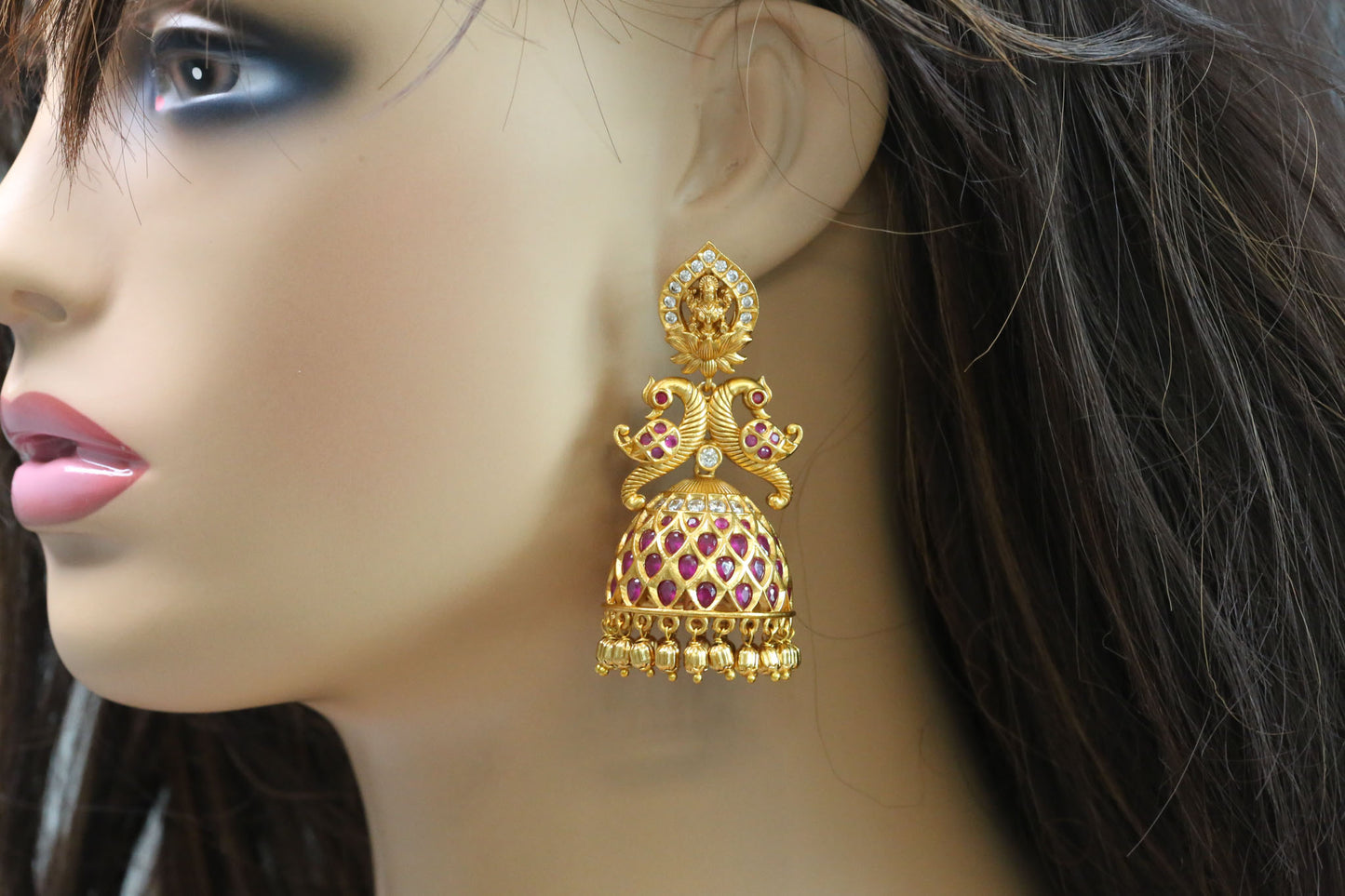 Maurya Kemp Stones Jhumka