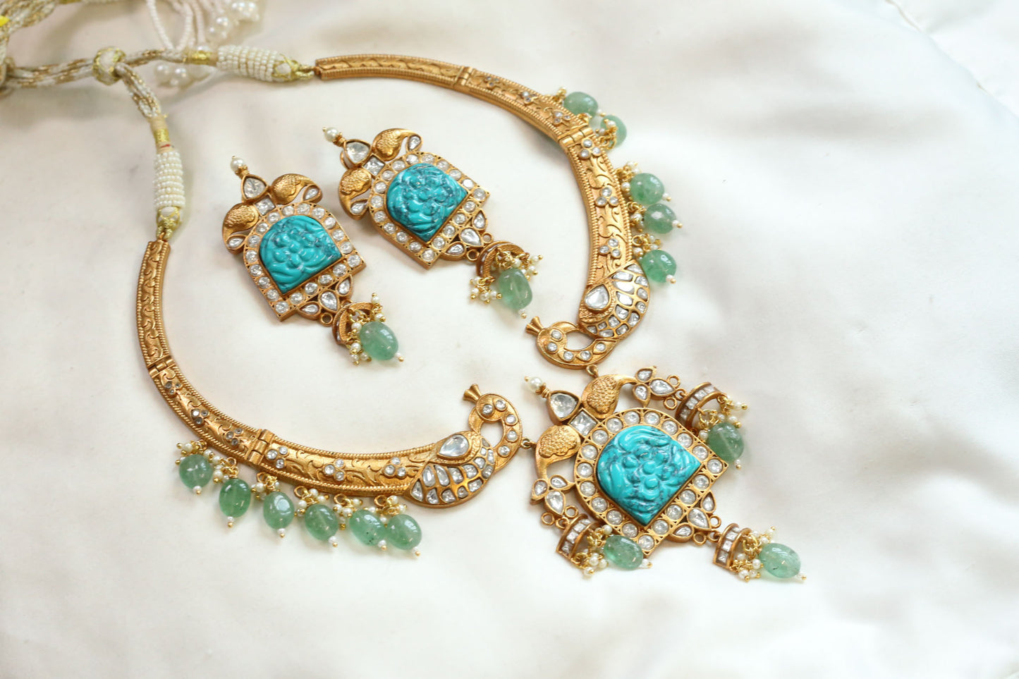Amrapaali Hasli Necklace Set - Turquoise
