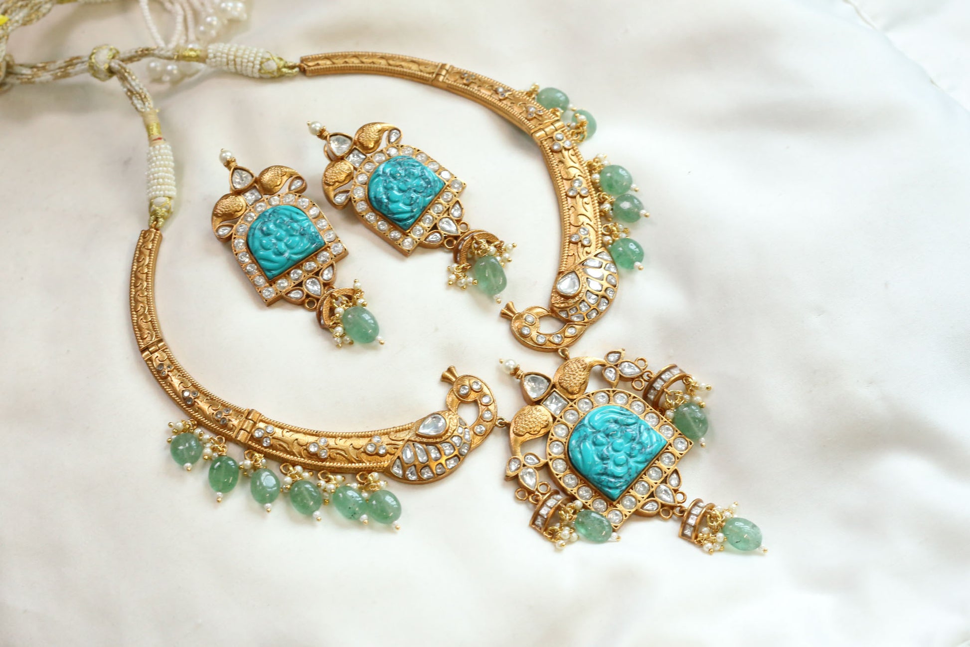 Amrapaali Hasli Necklace Set - Turquoise