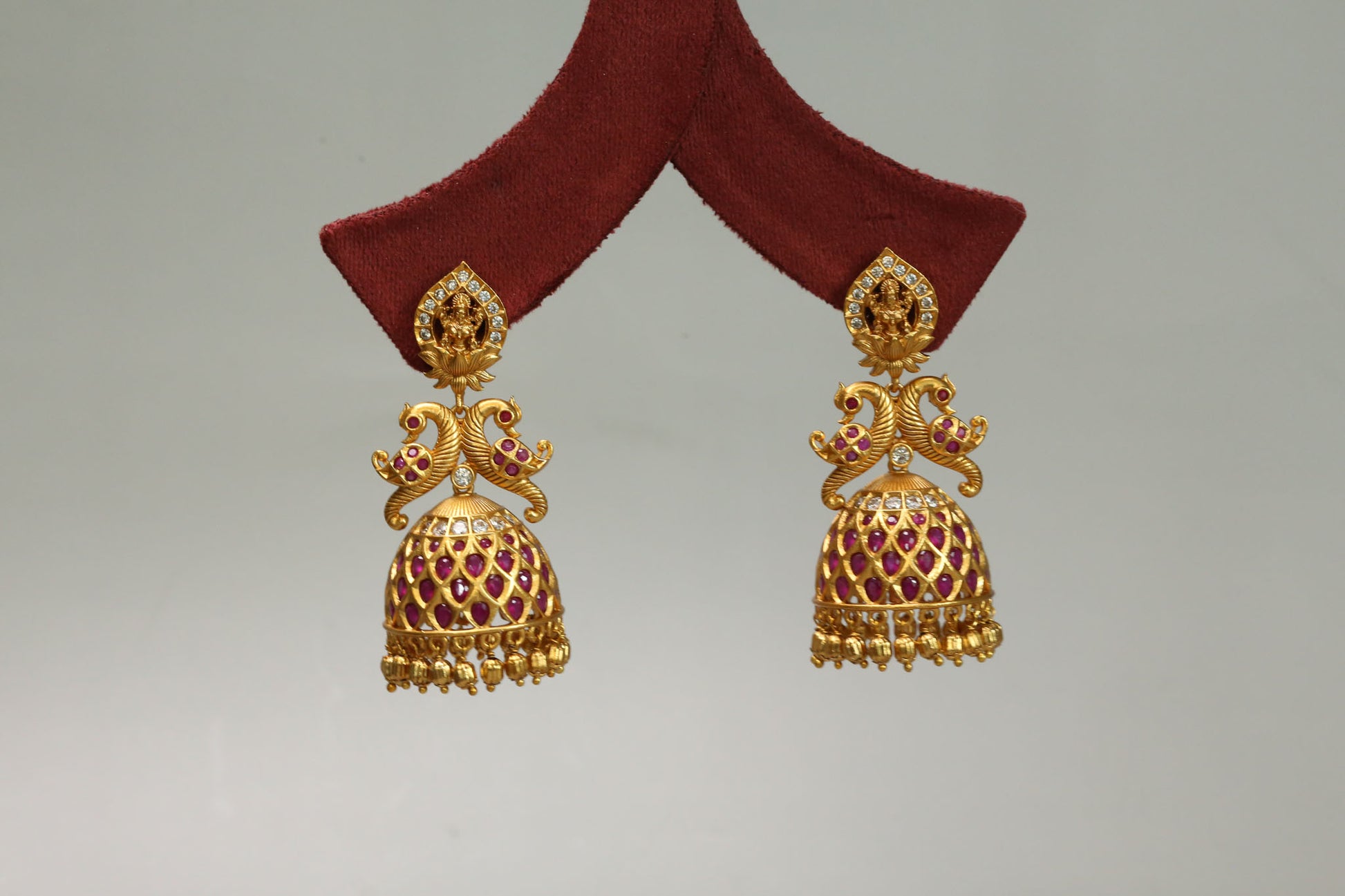 Maurya Kemp Stones Jhumka