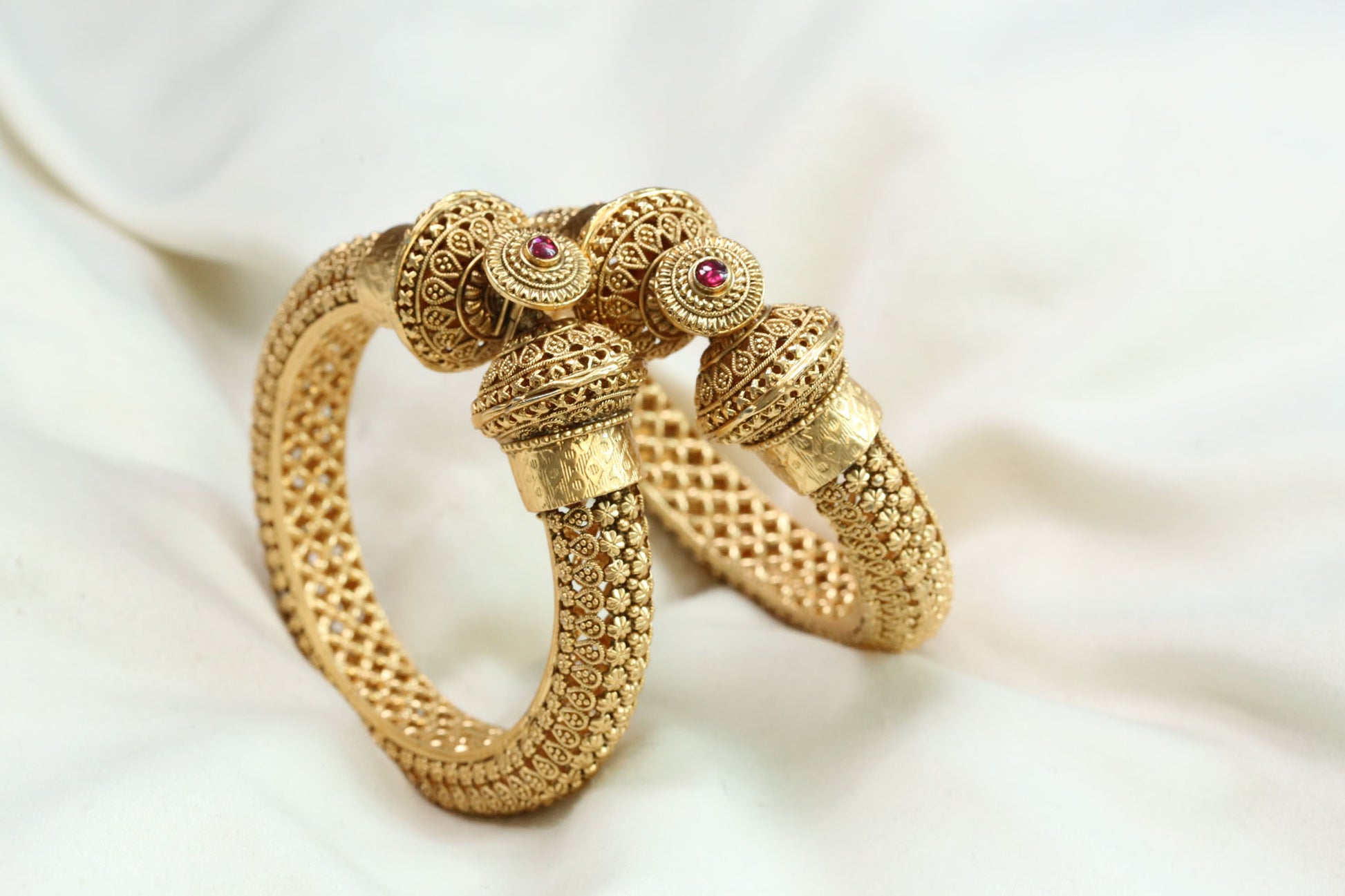 Gold Plated Pacheli Bangles (Openable 2.4)