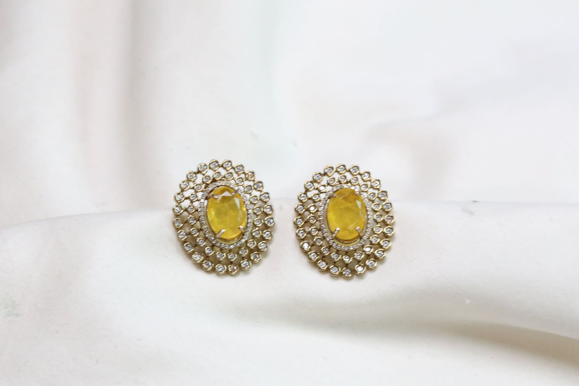 Sugar Stone Studs - Yellow