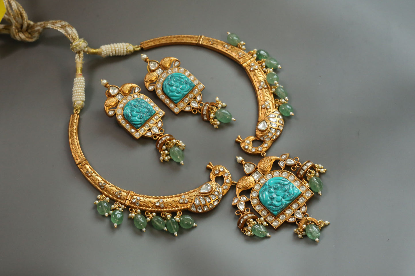 Amrapaali Hasli Necklace Set - Turquoise
