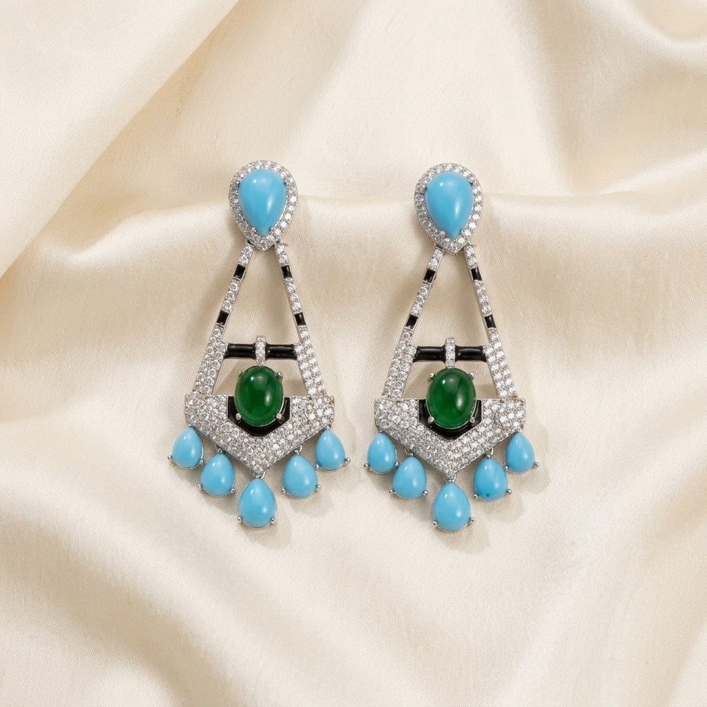 Ananaya Pota Doublet Earrings (Colors Available)