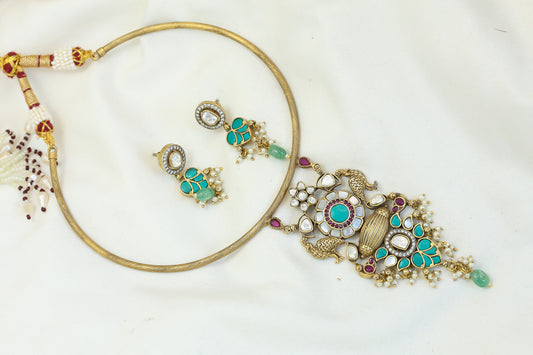 Designer Jadau Kundan Hasli Set (ABJ-N101-7)