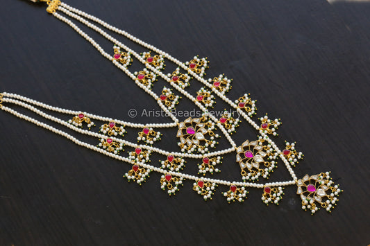 Niloufer Teen Lada Jadau Kundan Necklace (102-94)