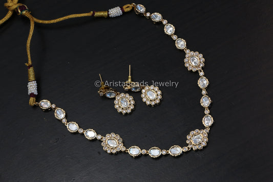 Dainty Clear Uncut Polki Set (102-33)
