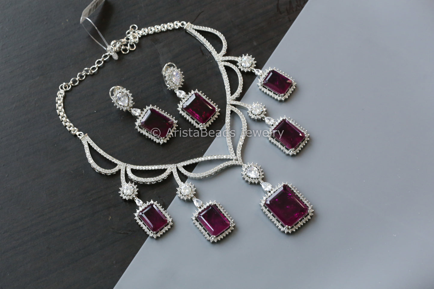 Next To Real Diamond CZ & Doublet Set - Purple