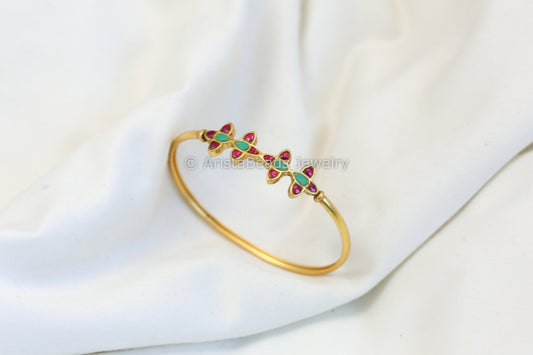 Jadau Bracelet (Openable) - Ruby Turquoise