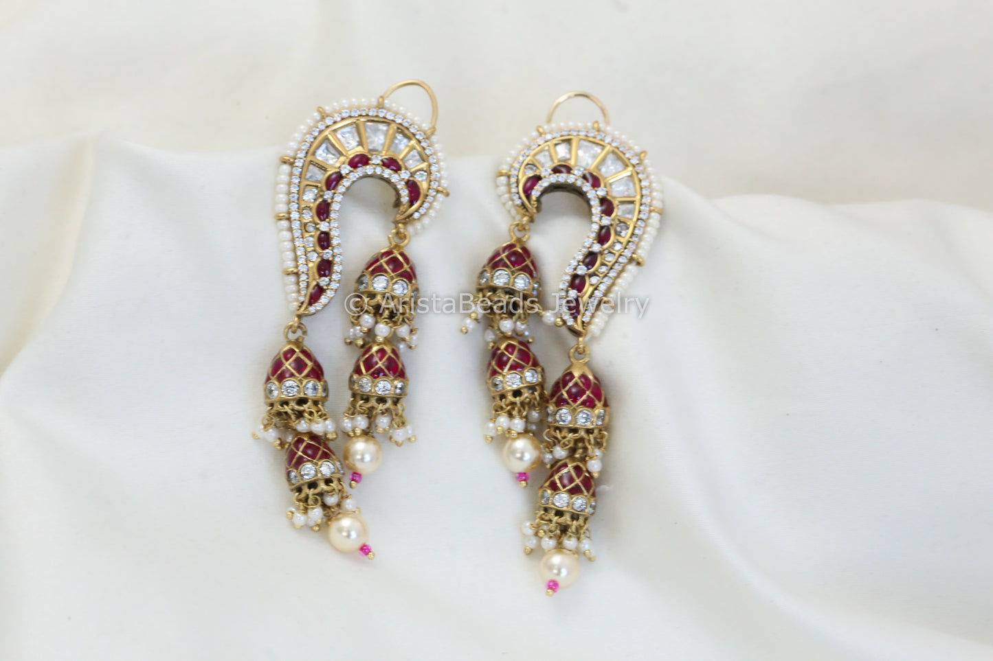 Premium Takkar Kundan Polki Jhumka(E101-11)