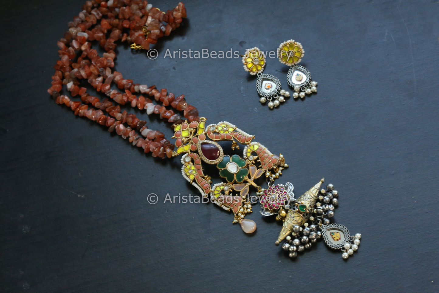 One of Kind Fusion Kundan Necklace Set (ABJ-N101-10)