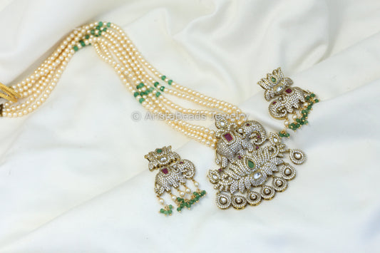 Maharani Pearl Necklace - Red