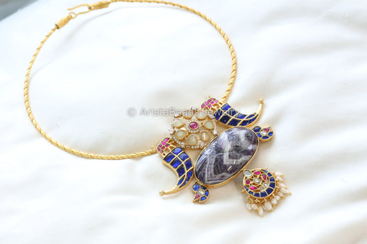 Sunehri Fusion Amethyst & Kundan Necklace (102-11)