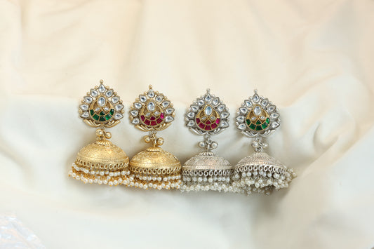 Large Fusion Kundan Jhumka (101-15)