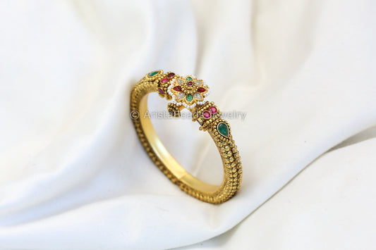 Rawa Work Silver Look Bangle - Gold