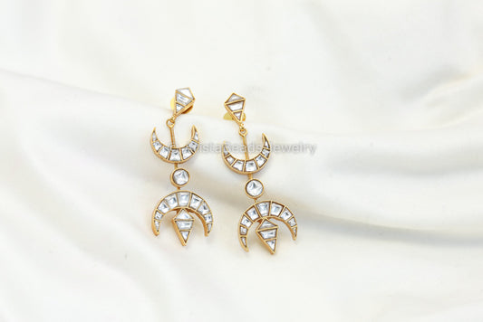Contemporary Chandrika Earrings - Clear