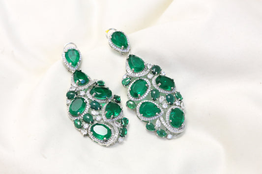 Emerald Green Doublet Earrings