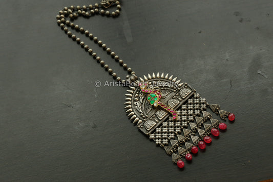 Sunaina Oxidized Fusion Kundan Necklace Set (102-02)