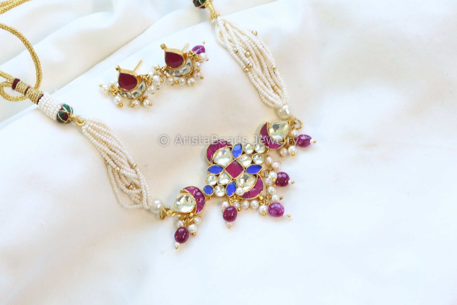 Naina Pachi Kundan Choker Set (ABJ-N101-84)