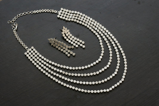 Next To Real Diamond Nano CZ Necklace Set