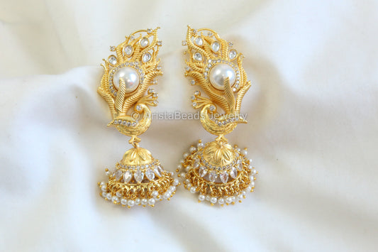 Kundan, CZ & Pearl Jhumka (101-19)
