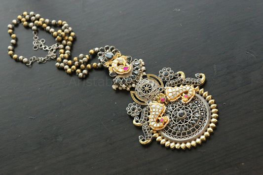 Handmade Dual Tone Fusion Necklace (ABJ-N101-32)