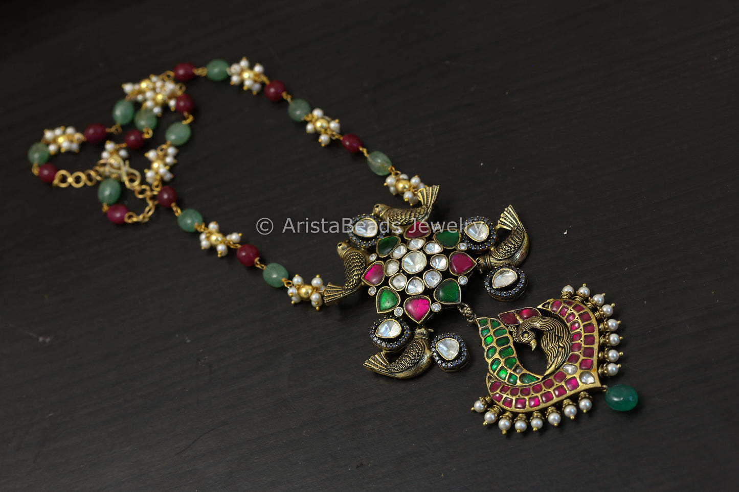 Next To Real Jadau Kundan & Moissanite Fusion Necklace