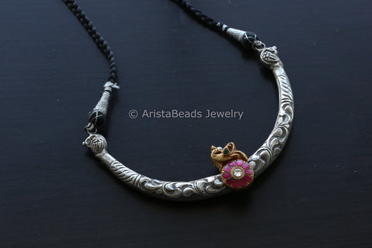 Nakshi Jadau Kundan Designer Hasli - Ruby