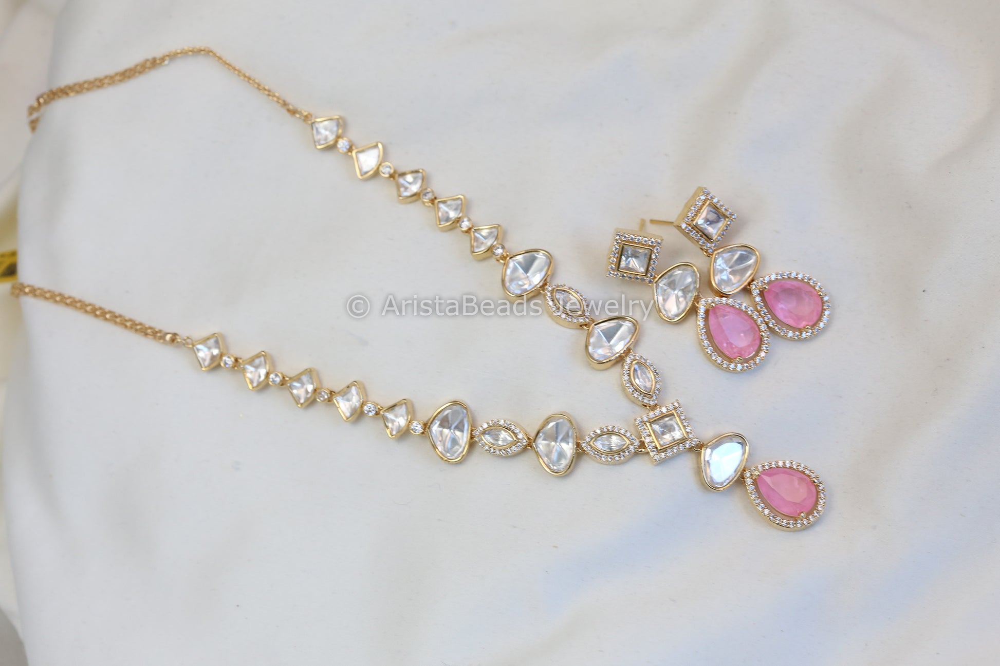 Pink Doublet & Uncut Polki Set (102-30)