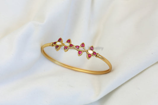 Jadau Bracelet (Openable) - Ruby MOP