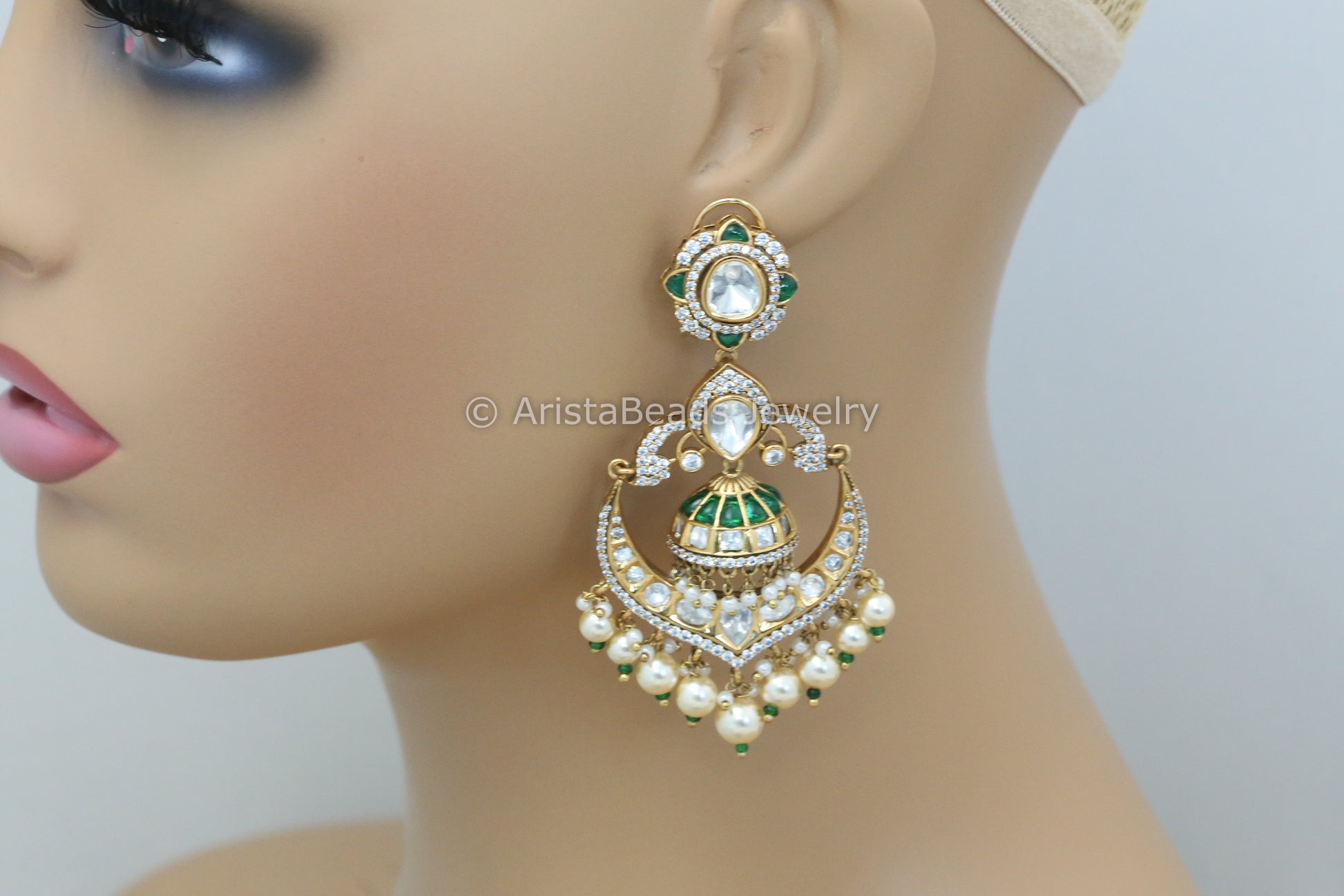 Premium Takkar Kundan Polki Jhumka(E101-09)