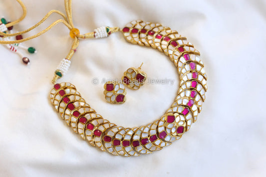 Antique Polish MOP & Ruby Kundan Jadau Set (102-78)