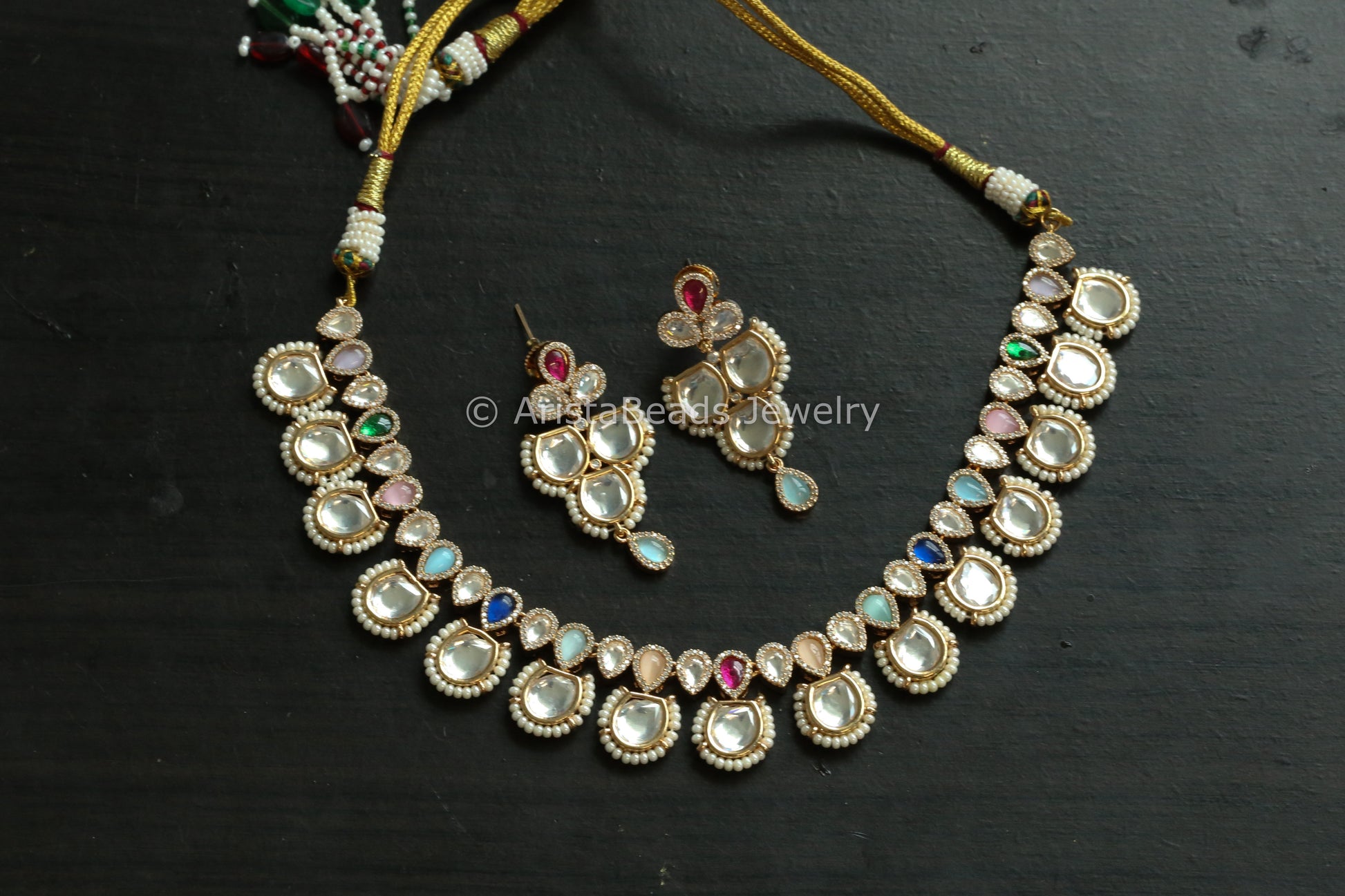 Multicolor Polki Kundan Set