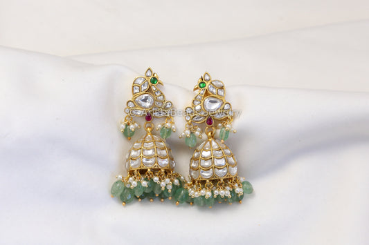 Clear Jadau Kundan Jhumka
