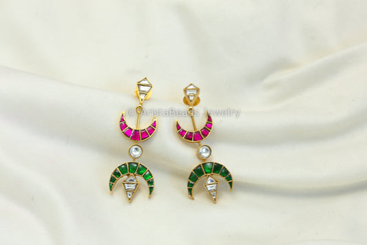Contemporary Chandrika Earrings - Multi