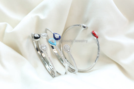 Openable Micro CZ Enamel Bracelet - ABJ-B101-16
