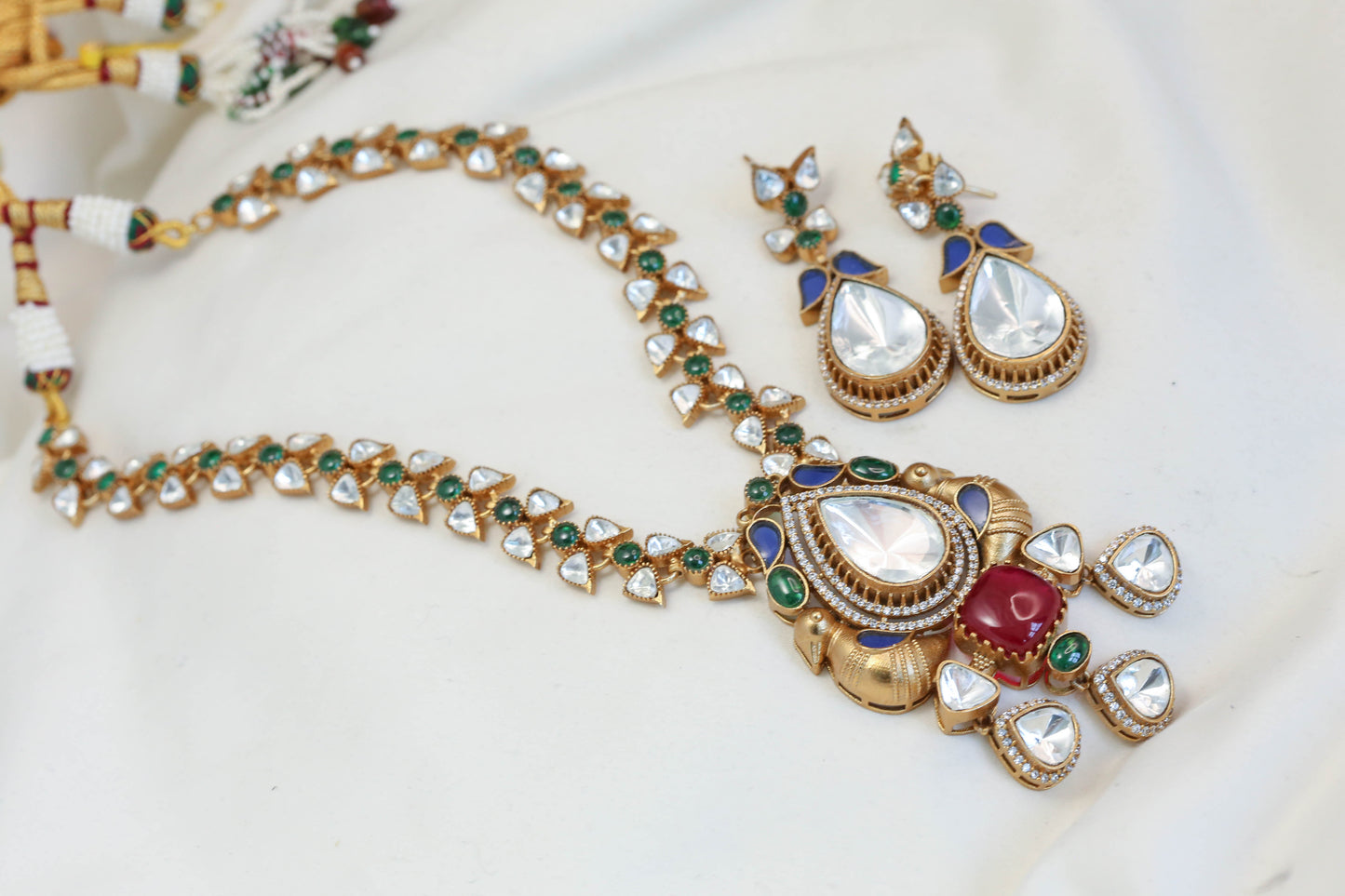 Ramya Uncut Polki CZ & Doublet Pota Set (103-65)